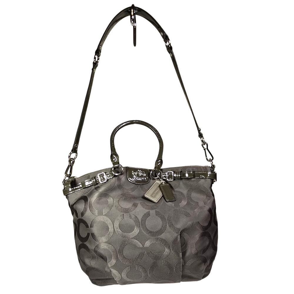 Coach Madison OP Art Lindsey Tote Shoulder Bag 18645